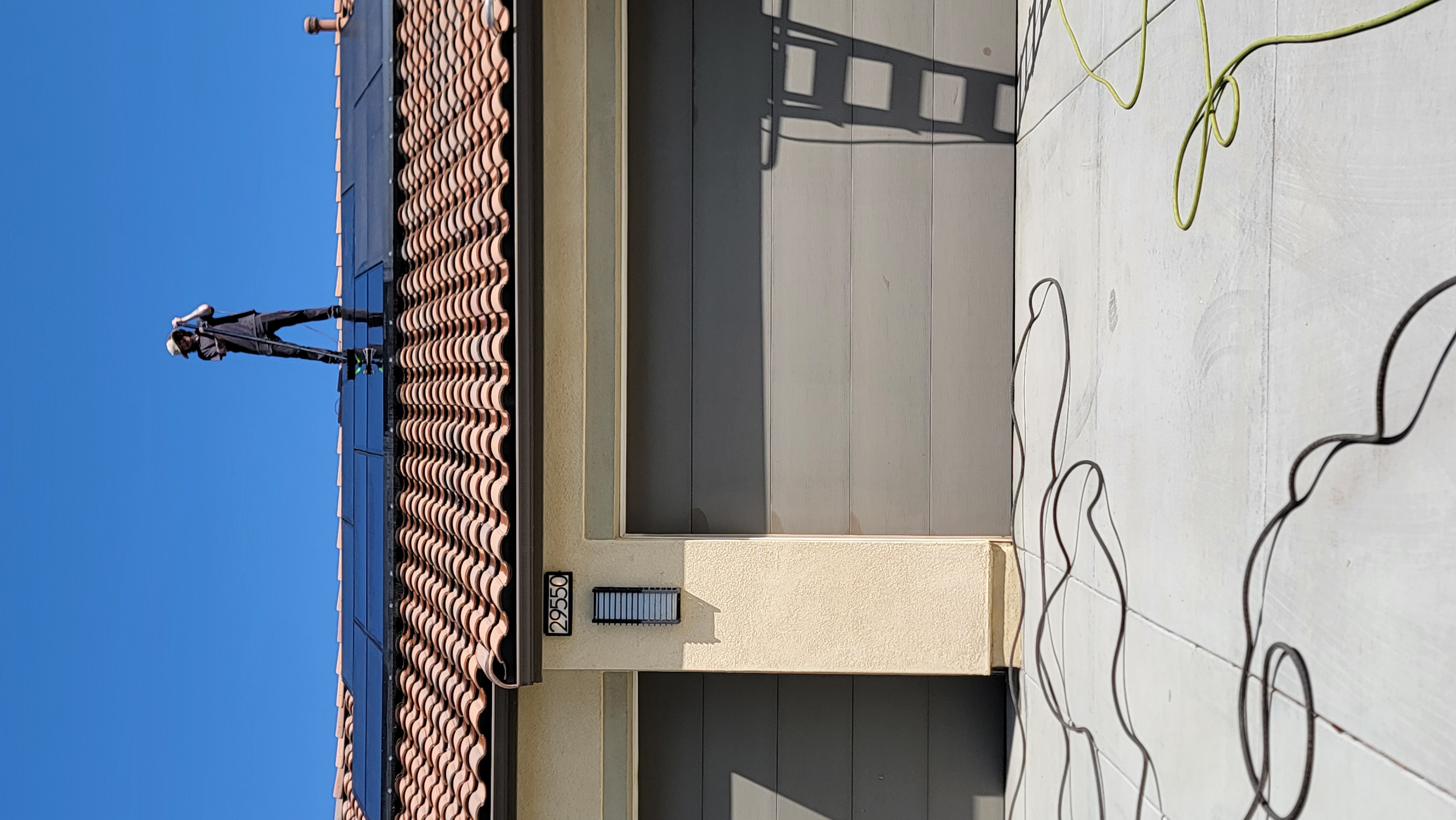 Solar panel cleaning with pure water and soft brush in Riverside County